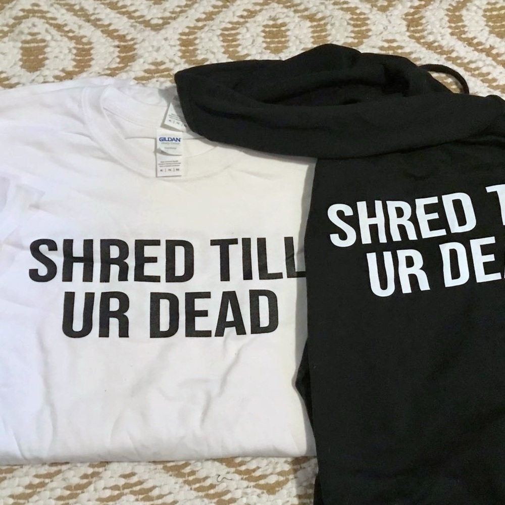 SHRED TILL UR DEAD Novelty crew neck - Picture 5 of 6